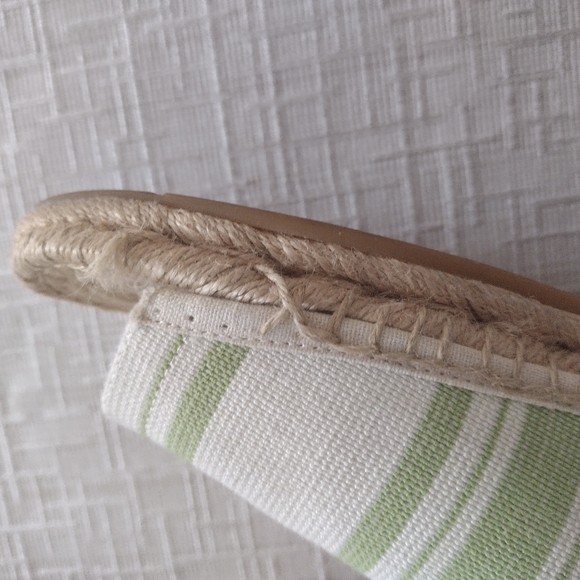 Tory Burch Logo Espadrille Sandals Shoes Womens Sz 8.5 Brown Green Beige Strappy - Picture 2 of 13